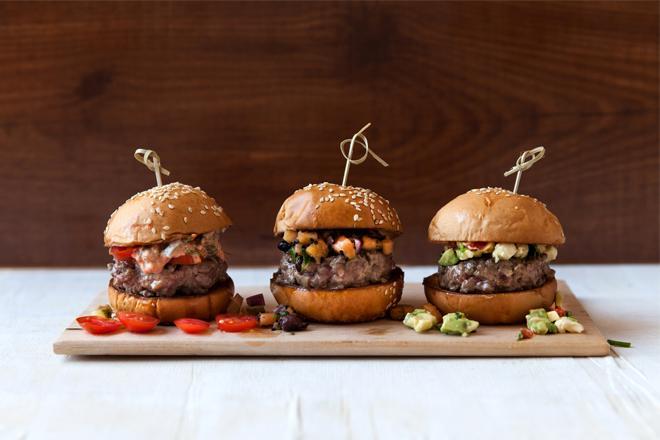 Three Mini Burgers