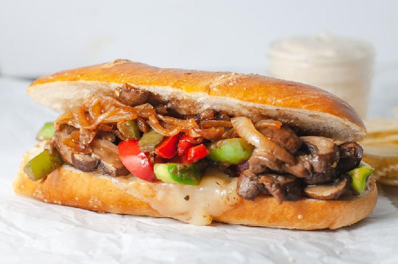 Mushroom cheesesteak