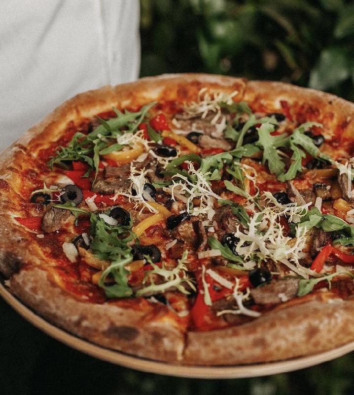 Grilled Beef Pizza