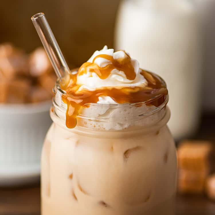 Ice latte vanilla caramel 