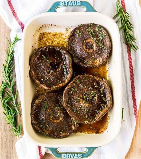 Grilled field mushrooms