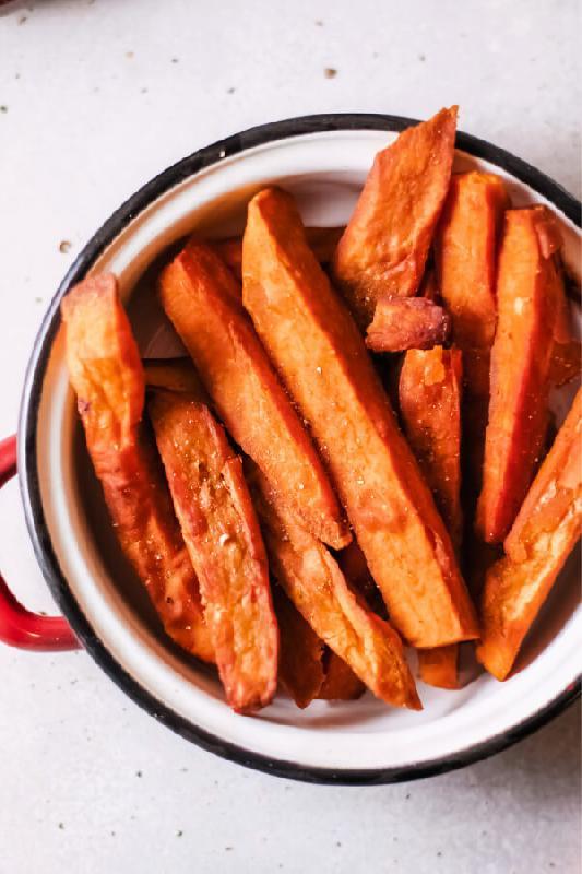 Hand-cut sweet potato fries