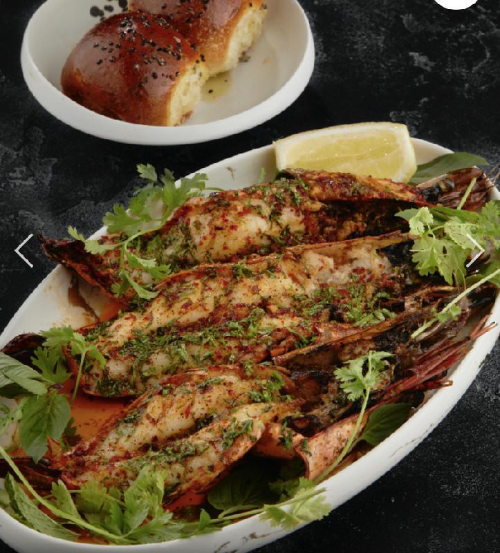 Giant Garlic Prawns