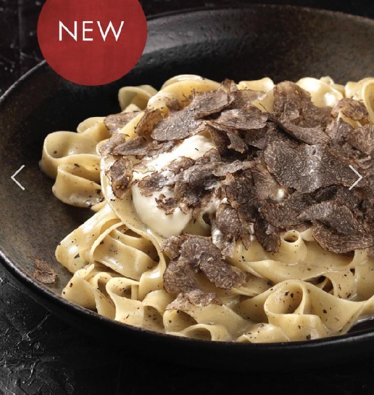 Tagliatelle with Burrata and Black Truffle
