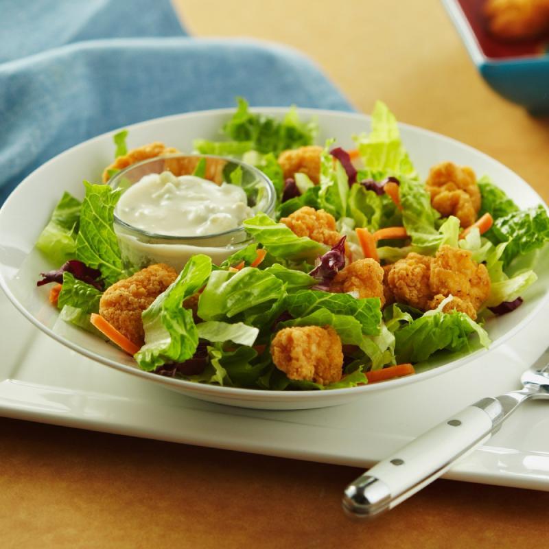 Popcorn chicken salat