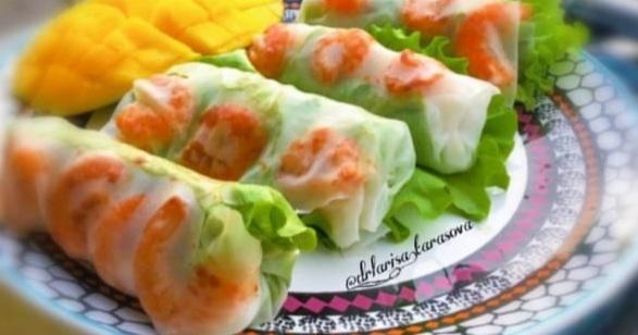 Asyasayağı spring roll krevet ilə
