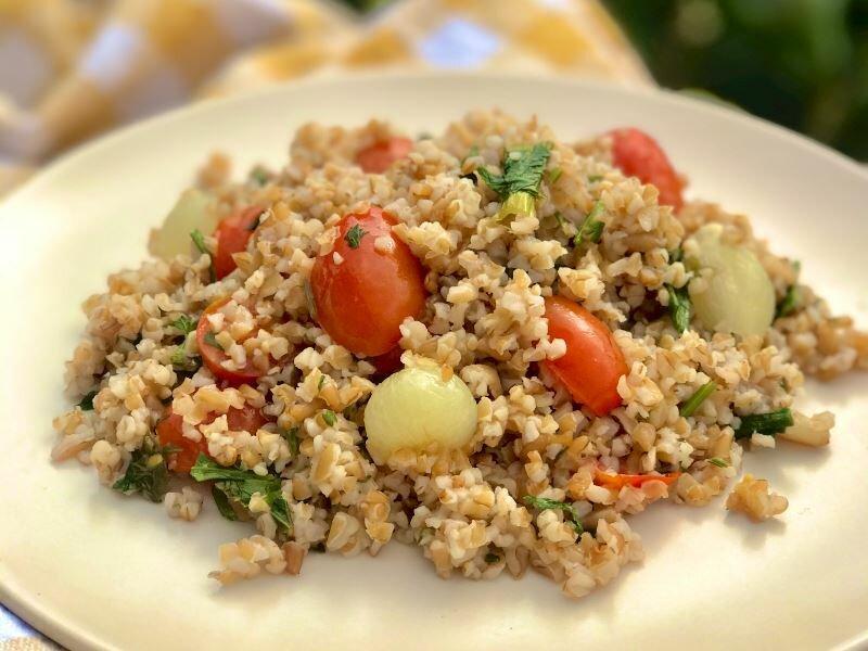 Ayvalı sebzeli siyez pilavı 