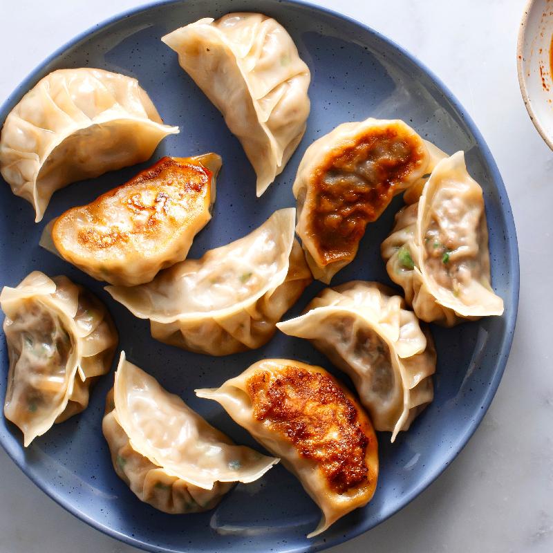 Dana ve taze soğan dumpling
