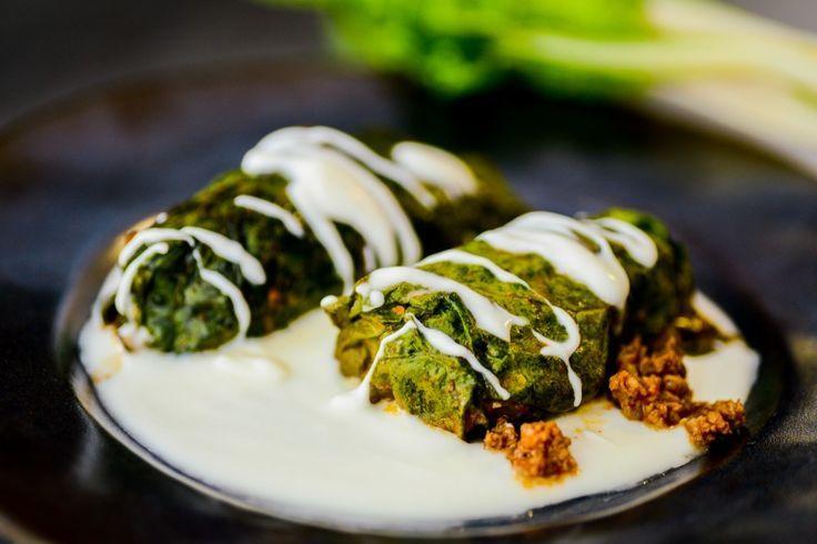 MEAT STUFFED CHARD ROLLS