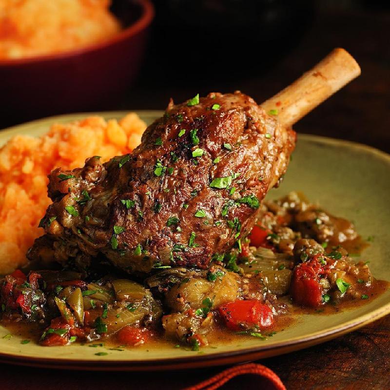 LAMB SHANK & EGGPLANT PURÉE