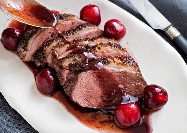 Slow Roasted Cherry Duck