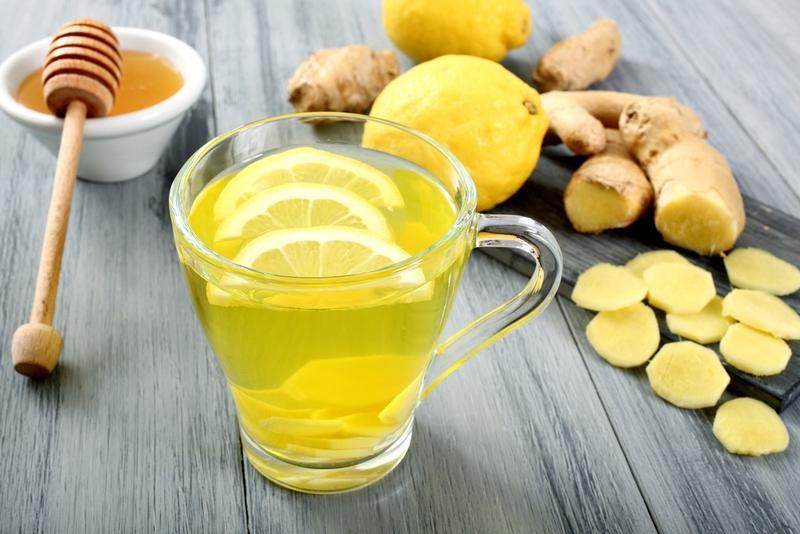 Zəncəfilli limonlu çay 