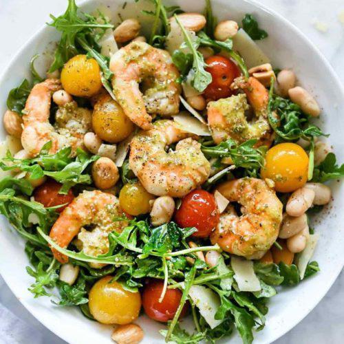 Mango Salad With Shrimp And Arugula