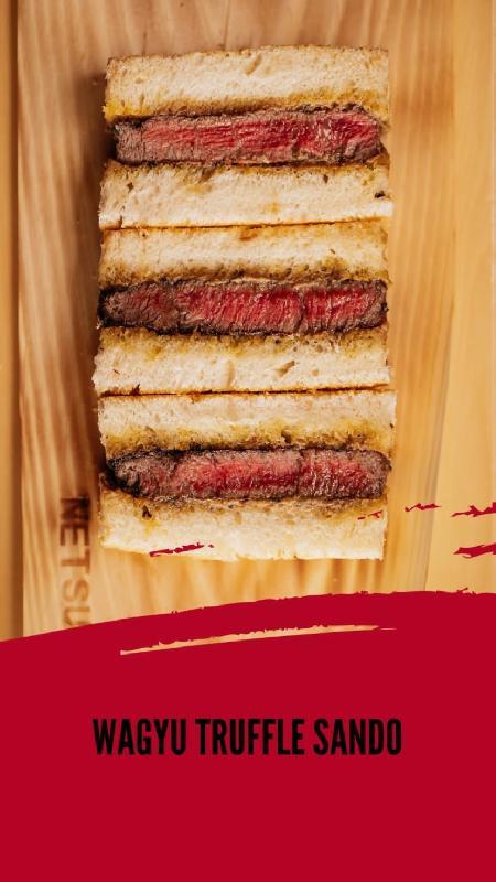 WAGYU TRUFFLE SANDO WITH FOIE GRAS 