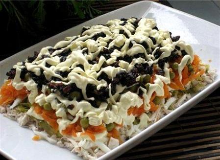 Toyuq gavalı salatı