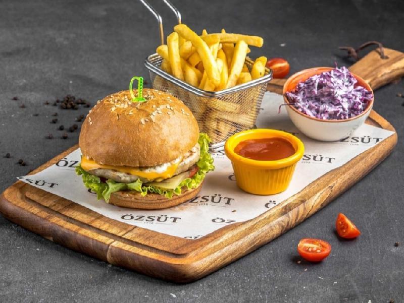 Çiken burger + fri