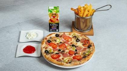 Mini Pizza + Kartof fri + İçki