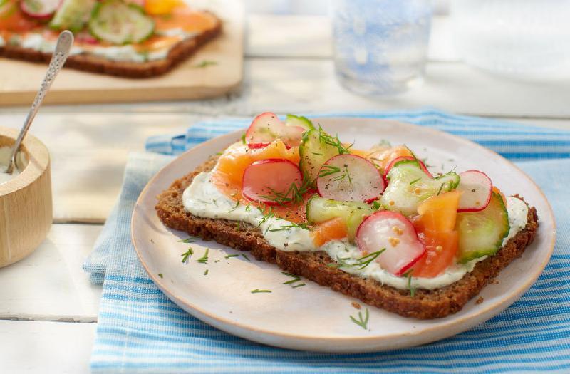 Toast With Pickled Salmon