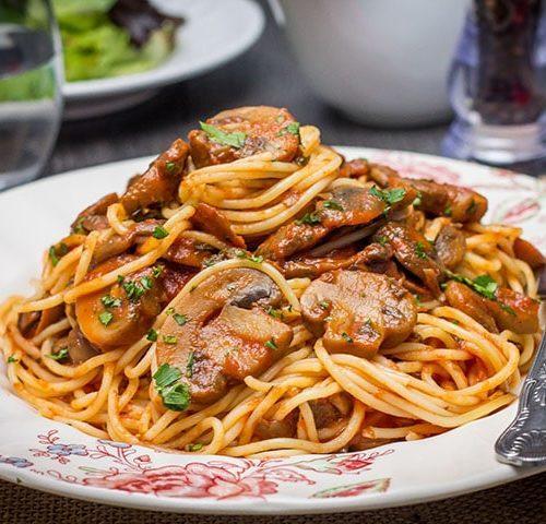 Spaghetti With Mushrooms
