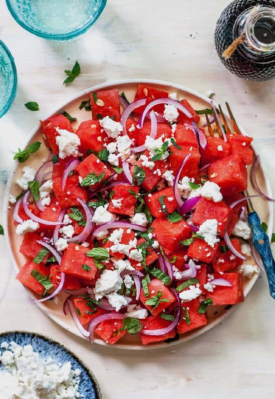 Qarpız və Feta salatı