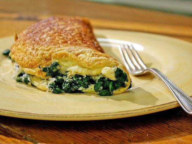 Lemanca bəyaz pendir və cəfəri ilə omlet