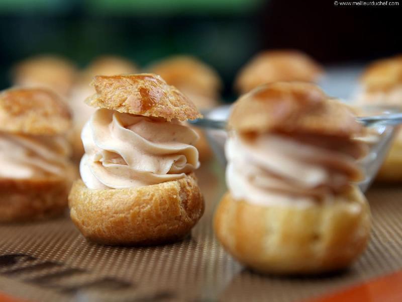 Foie Gras Mousse Profiterole Smoked Salmon