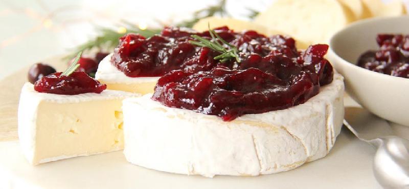 Brie with Spiced Cranberry Chutney