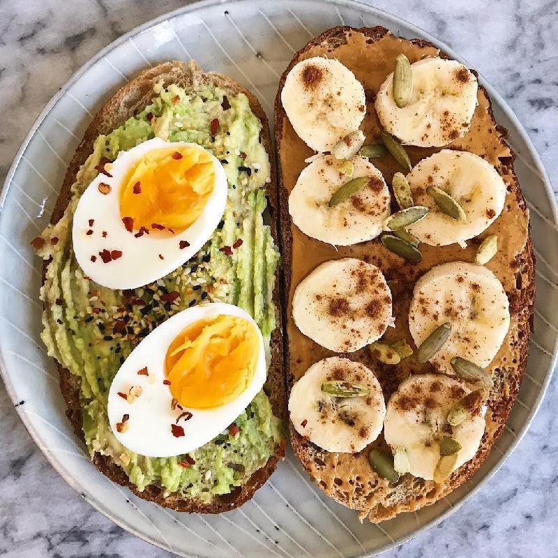 deviled avocado sourdough toast 