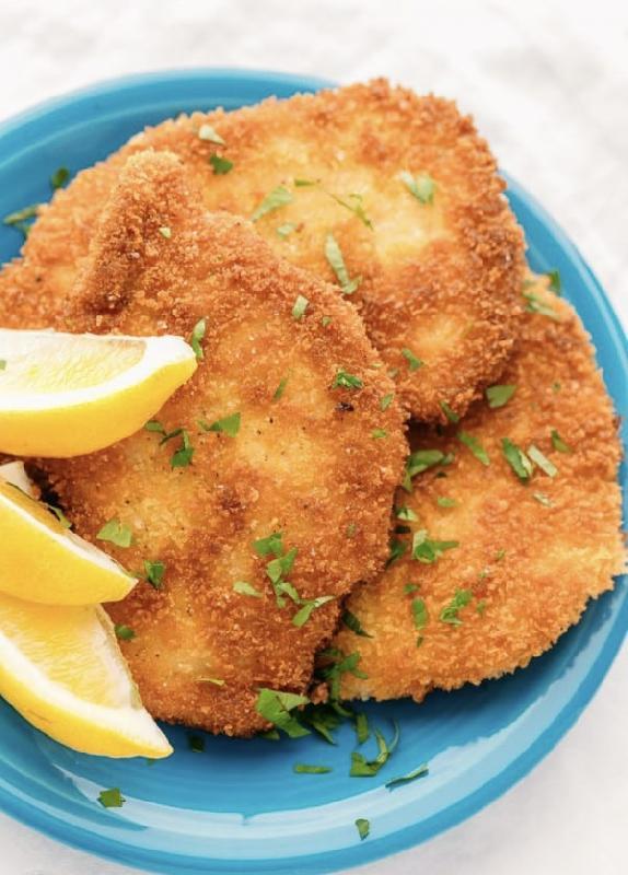 Mini pork schnitzel
