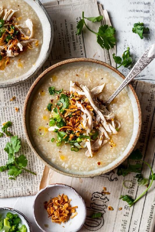 Doubie Boiled chicken congee Bowl 
