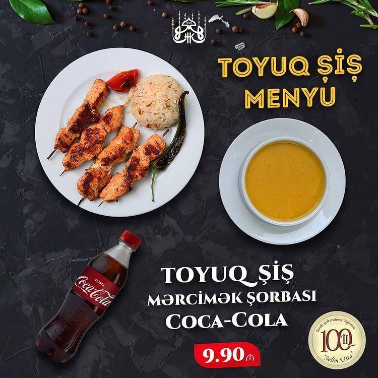 Toyuq şiş menyu 