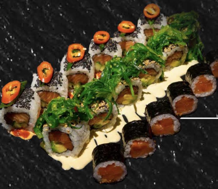 Sakai salmon sushi set