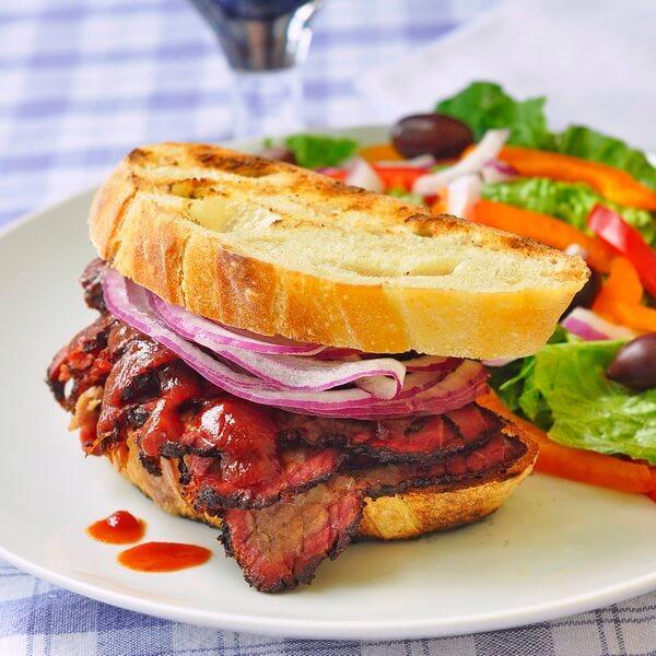 Smoked beef sandwich