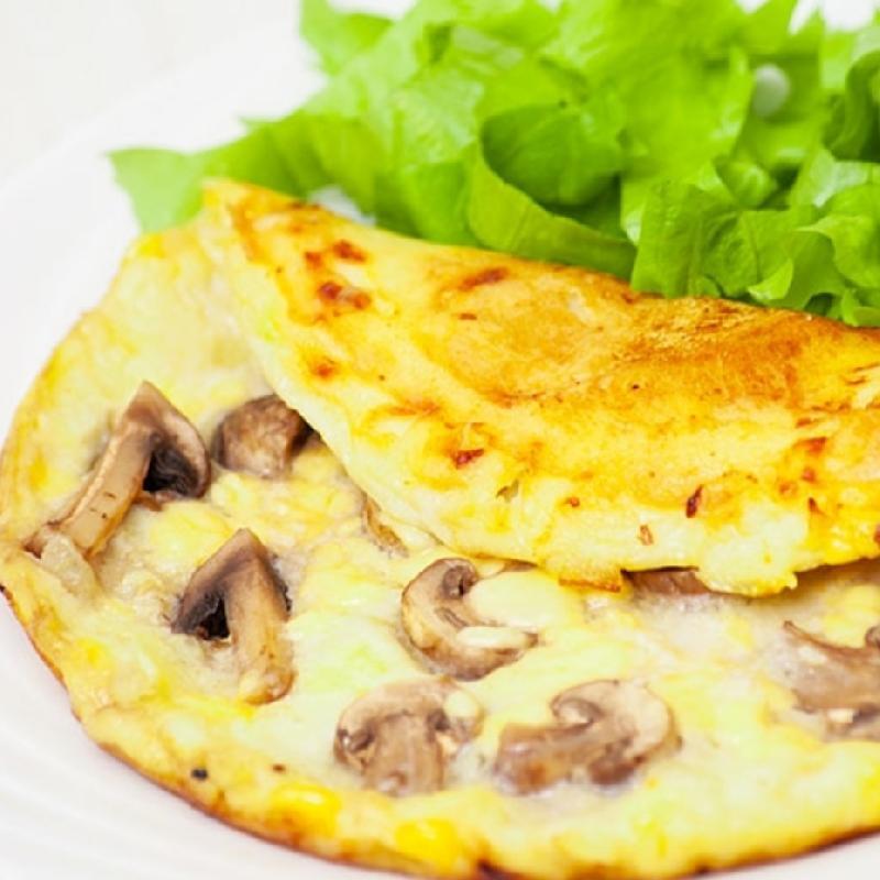 Göbələkli omlet