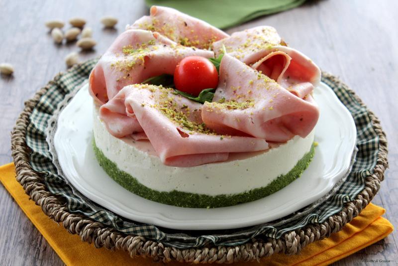 Cheesecake di vitello con sfilettata di tartufo e pistacchio