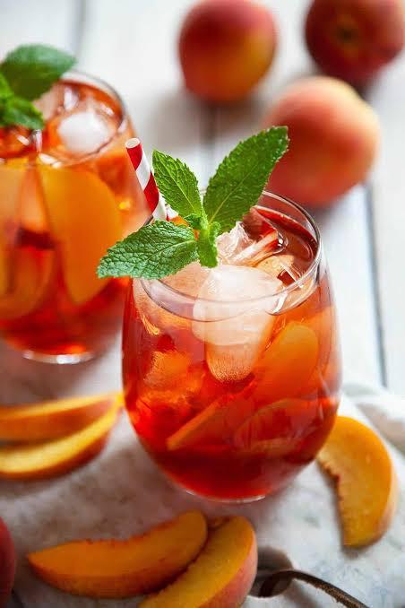 Peach ice tea
