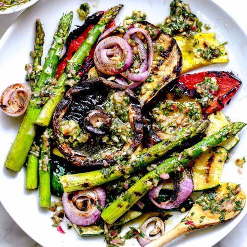 Arugula Grilled Veggies Chimichurri