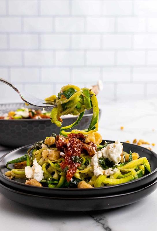 Zucchini Noodles Goat Cheese 