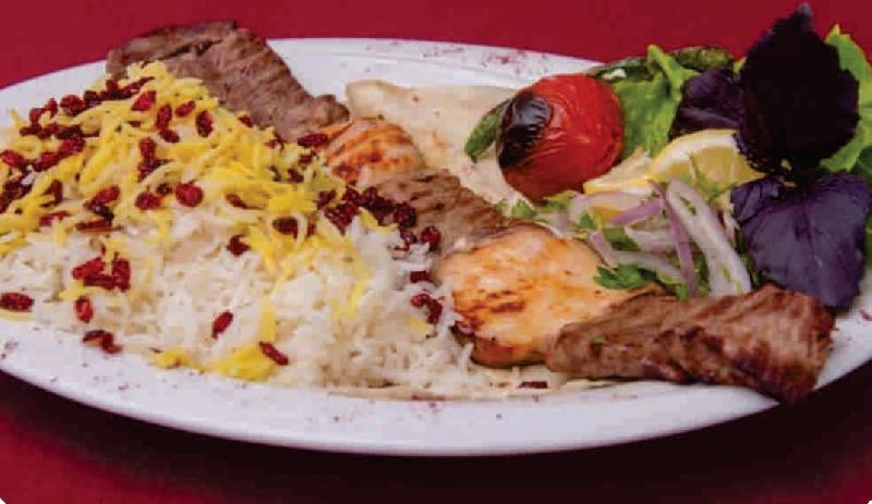 Bəxtiyari kabab (plov ilə)