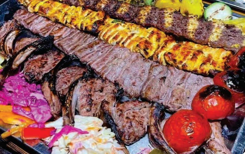 Mix kabab, qarnir plov