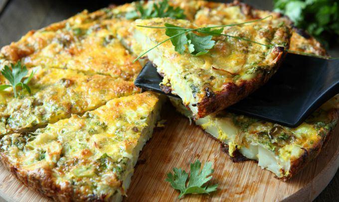 Tərəvəzli Və Pendirli Tortilla