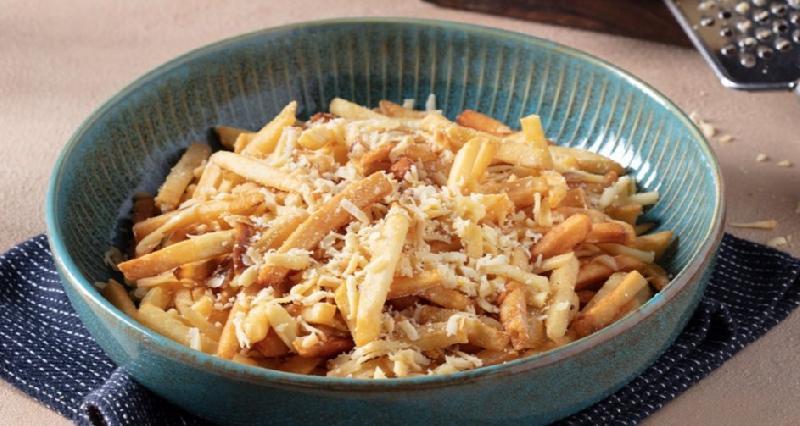 French Fries with Smoked Circassian and Grated Parmesan