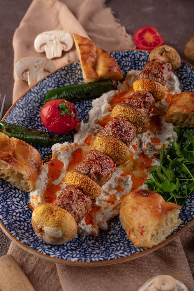 Göbələkli kabab