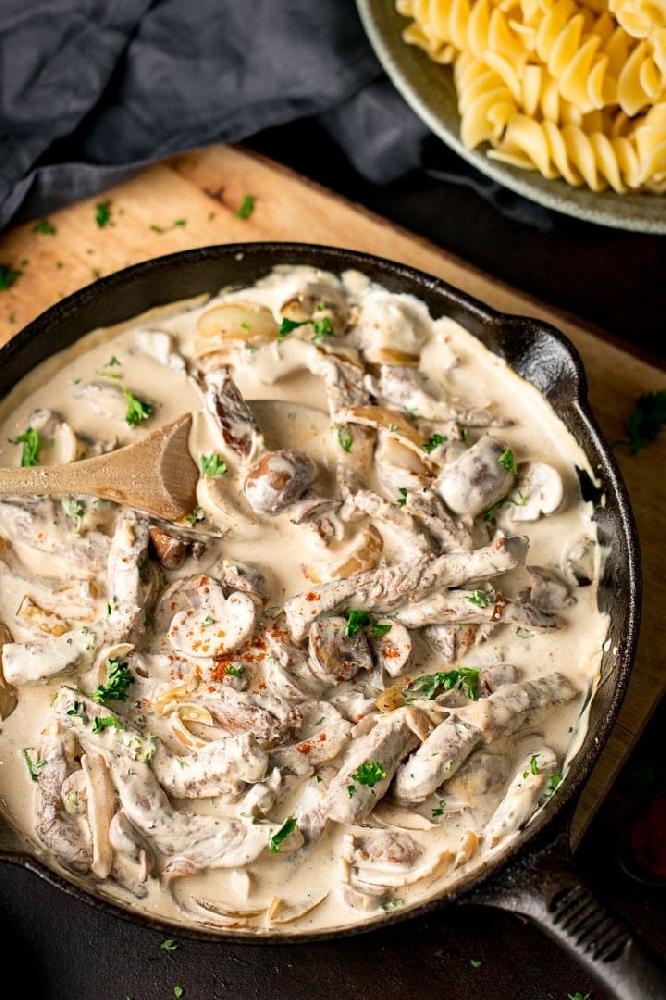 Beef stroganoff