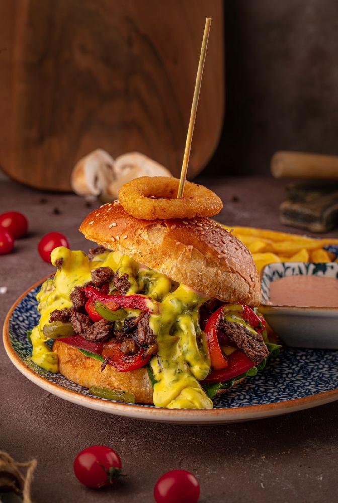 Mushroom Steak Burger