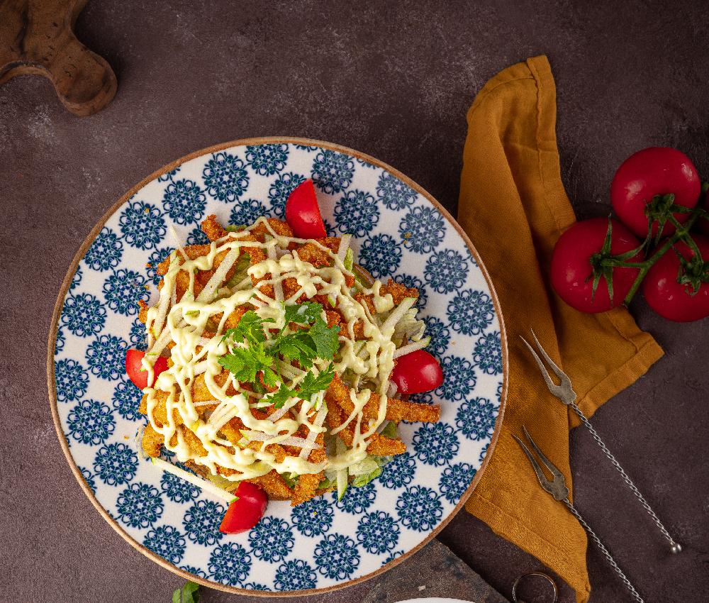 Chicken fingers salat