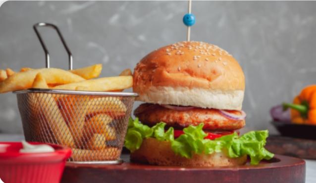 Chicken Burger + Kartof Fri 