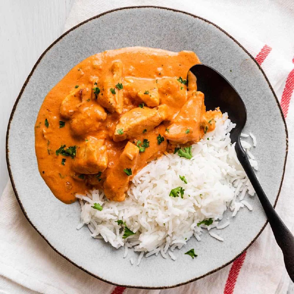Chicken Stroganoff + Düyü