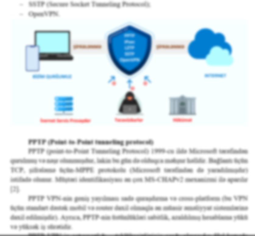 VPN-nin TƏTBİQİ TEXNOLOGİYALARININ MÜQAYİSƏLİ XÜSUSİYYƏTLƏRİ