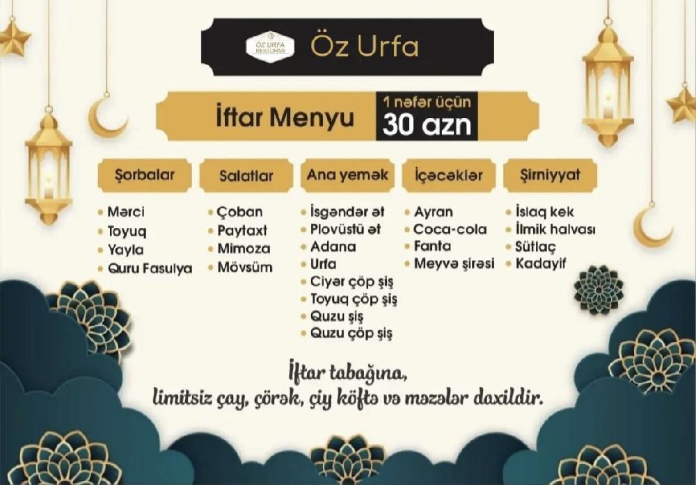 İftar menyu 
